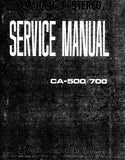 YAMAHA CA-500 CA-700 STEREO INTEGRATED AMPLIFIER SERVICE MANUAL INC PCBS SCHEM DIAGS AND PARTS LIST 36 PAGES ENG