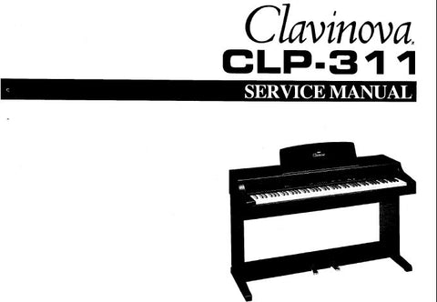 YAMAHA CLP-311 CLAVINOVA SERVICE MANUAL INC BLK DIAG PCBS AND PARTS LIST 27 PAGES ENG