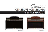 YAMAHA CLP-380PE CLP-380PM CLAVINOVA SERVICE MANUAL INC PCBS BLK DIAG SCHEM DIAGS AND PARTS LIST 184 PAGES ENG