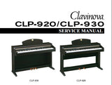 YAMAHA CLP-920 CLP-930 CLAVINOVA SERVICE MANUAL INC BLK DIAG PCBS SCHEM DIAGS AND PARTS LIST 88 PAGES ENG