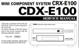 YAMAHA CRX-E100 CDX-E100 MINI COMPONENT SYSTEM SERVICE MANUAL INC BLK DIAG PCBS SCHEM DIAG AND PARTS LIST 35 PAGES ENG