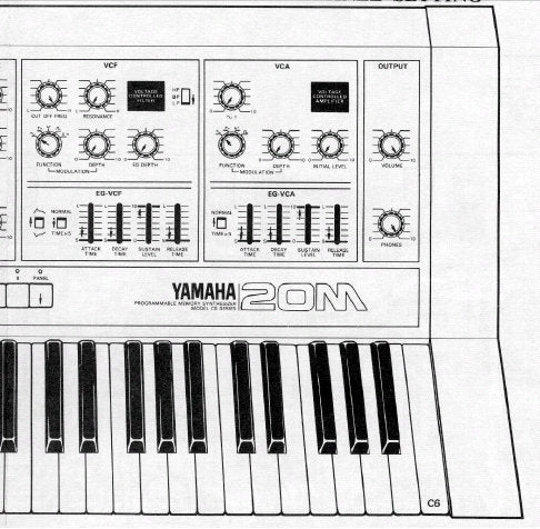 YAMAHA CS20M PROGRAMMABLE MEMORY SYNTHESIZER SERVICE MANUAL INC CIRC DIAGS PCBS OVERALL CIRC DIAG AND PARTS LIST 98 PAGES ENG