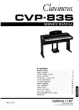 YAMAHA CVP-83S CLAVINOVA SERVICE MANUAL INC BLK DIAG PCBS AND PARTS LIST 59 PAGES ENG