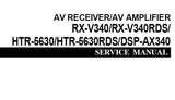 YAMAHA DSP-AX340 AV AMPLIFIER RX-V340 RX-V340RDS HTR-5630 HTR-5630RDS AV RECEIVER SERVICE MANUAL INC PCBS BLK DIAG SCHEM DIAGS AND PARTS LIST 82 PAGES ENG