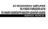 YAMAHA DSP-AX640 DSP-AX640SE DSP-AX740 AV AMPLIFIER RX-V640 RX-640RDS RX-V740 RX-V740RDS HTR-5660 AV RECEIVER SERVICE MANUAL INC BLK DIAGS SCHEM DIAGS PCBS AND PARTS LIST 146 PAGES ENG