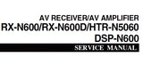 YAMAHA DSP-N600 AV AMPLIFIER RX-N600 RX-N600D HTR-N5060 AV RECEIVER SERVICE MANUAL INC BLK DIAGS PCBS SCHEM DIAGS AND PARTS LIST 142 PAGES ENG JAP