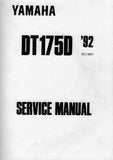 YAMAHA DT175D MOTORCYCLE SERVICE MANUAL INC PERIODIC INSPECTION AND ADJUSTMENT ENGINE OVERHAUL CARBURETA CHASSIS ELECTRICAL AND TRSHOOT GUIDE 236 PAGES ENG