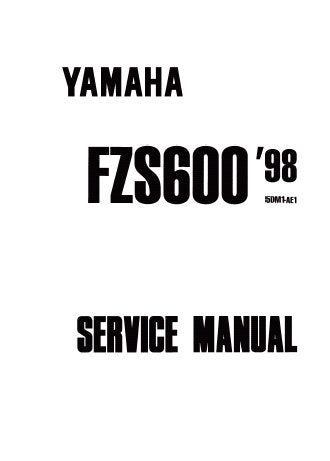 YAMAHA FZS600 SCOOTER SERVICE MANUAL INC ADJUSTMENTS ENGINE COOLING SYSTEM CARBURETORS CHASSIS ELECTRICAL TRSHOOT GUIDE AND WIRING DIAG 364 PAGES ENG