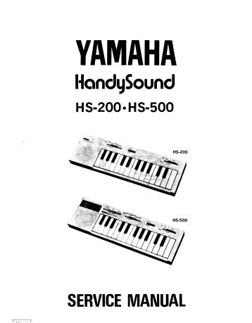 YAMAHA HS200 HS500 HANDYSOUND KEYBOARD SERVICE MANUAL INC PARTS LIST 26 PAGES ENG 日本人 PART 1