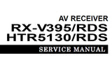 YAMAHA HTR-5130 HTR-5130RDS RX-V395 RX-V395RDS AV RECEIVER SERVICE MANUAL INC PCBS BLK DIAG SCHEM DIAGS AND PARTS LIST 55 PAGES ENG