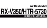 YAMAHA HTR-5730 RX-V350 AV RECEIVER SERVICE MANUAL INC PCBS BLK DIAG SCHEM DIAGS AND PARTS LIST 74 PAGES ENG