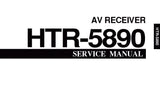 YAMAHA HTR-5890 AV RECEIVER SERVICE MANUAL INC BLK DIAG PCBS SCHEM DIAGS AND PARTS LIST 91 PAGES ENG