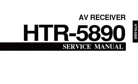 YAMAHA HTR-5890 AV RECEIVER SERVICE MANUAL INC BLK DIAG PCBS SCHEM DIAGS AND PARTS LIST 91 PAGES ENG