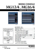 YAMAHA MG12/4 16/4 MIXING CONSOLE SERVICE MANUAL INC BLK DIAG PCBS SCHEM DIAGS AND PARTS LIST 115 PAGES ENG JAP