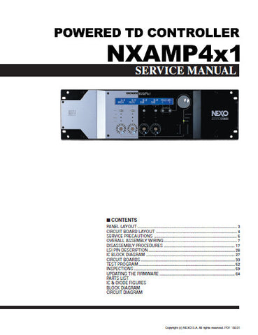 YAMAHA NXAMP4X1 POWERED TD CONTROLLER SERVICE MANUAL INC BLK DIAG PCBS SCHEM DIAGS AND PARTS LIST 123 PAGES ENG