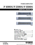 YAMAHA P1000S P3500S P2500S STEREO POWER AMPLIFIER SERVICE MANUAL INC BLK DIAGS PCBS SCHEM DIAGS AND PARTS LIST 72 PAGES ENG JAP