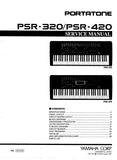 YAMAHA PSR-320 PSR-420 PORTATONE KEYBOARD SERVICE MANUAL INC BLK DIAG PCBS AND PARTS LIST 37 PAGES ENG