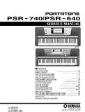 YAMAHA PSR-640 PSR-740 PORTATONE KEYBOARD SERVICE MANUAL INC BLK DIAGS PCBS SCHEM DIAGS AND PARTS LIST 79 PAGES ENG