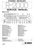 YAMAHA R-2000 STEREO RECEIVER SERVICE MANUAL INC BLK DIAG PCBS SCHEM DIAG AND PARTS LIST 17 PAGES ENG